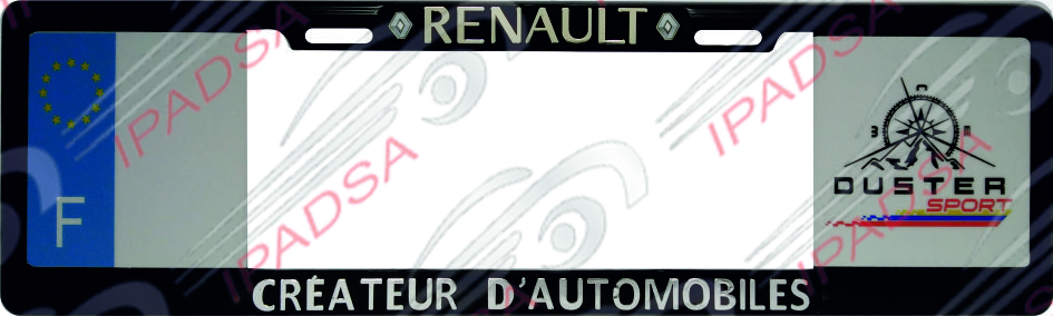 MARCO DE PLACA EUROPEO UNIVERSAL - NEGRO