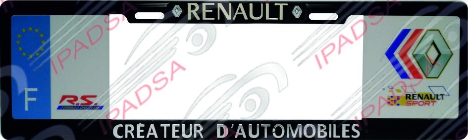 MARCO DE PLACA EUROPEO UNIVERSAL - NEGRO