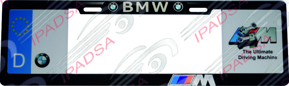 MARCO DE PLACA EUROPEO UNIVERSAL - NEGRO