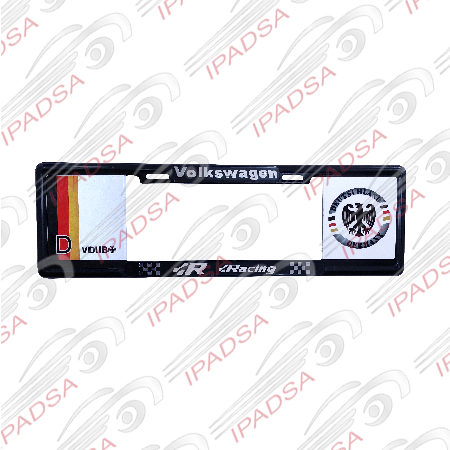 MARCO DE PLACA EUROPEO UNIVERSAL - NEGRO