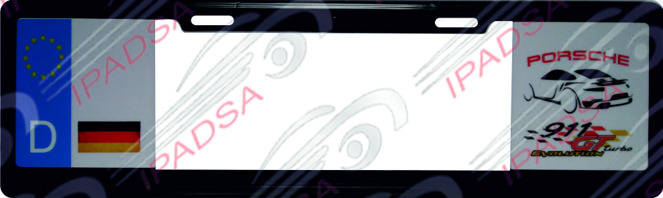 MARCO DE PLACA EUROPEO UNIVERSAL - NEGRO