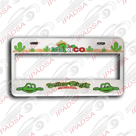 MARCO DE PLACA NUMERICO UNIVERSAL - BLANCO