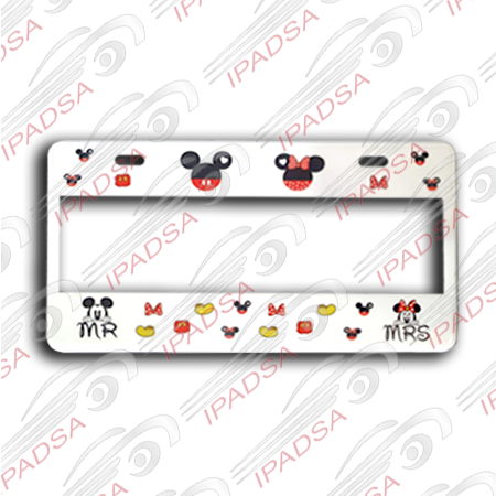 MARCO DE PLACA NUMERICO UNIVERSAL - BLANCO