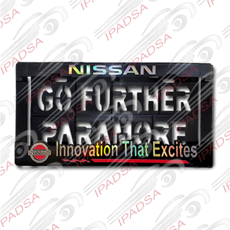 PORTAPLACA AMERICANO UNIVERSAL - NEGRO