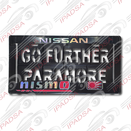 PORTAPLACA AMERICANO UNIVERSAL - NEGRO