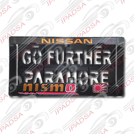 PORTAPLACA AMERICANO UNIVERSAL - NEGRO