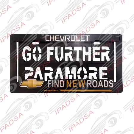 PORTAPLACA AMERICANO UNIVERSAL - NEGRO