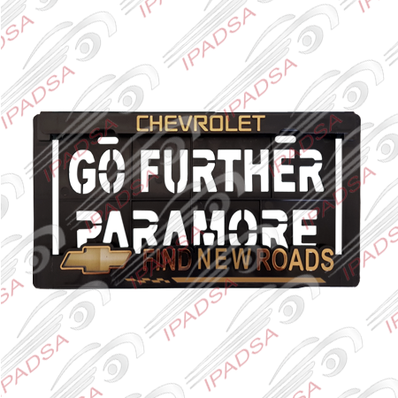 PORTAPLACA AMERICANO UNIVERSAL - NEGRO