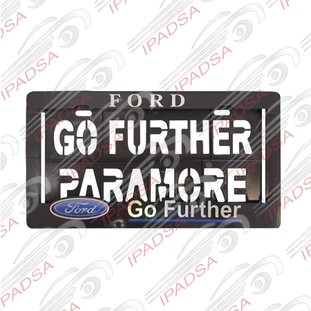 PORTAPLACA AMERICANO UNIVERSAL - NEGRO