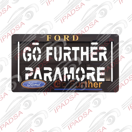 PORTAPLACA AMERICANO UNIVERSAL - NEGRO