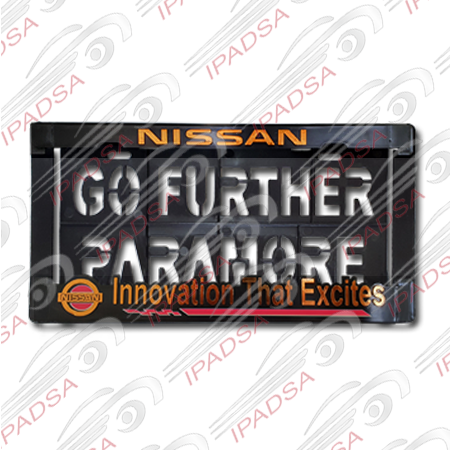 PORTAPLACA AMERICANO UNIVERSAL - NEGRO