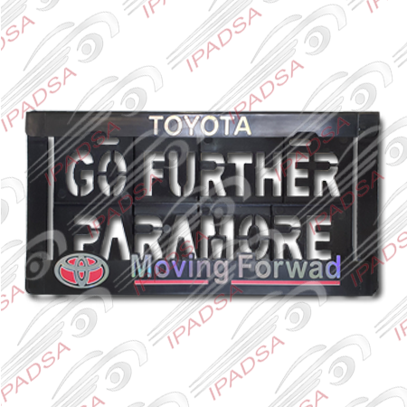 PORTAPLACA AMERICANO UNIVERSAL - NEGRO