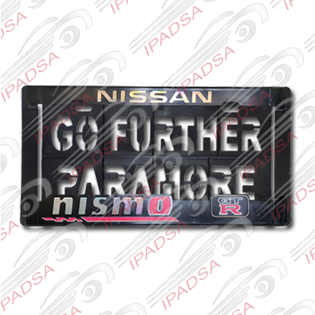 PORTAPLACA AMERICANO UNIVERSAL - NEGRO