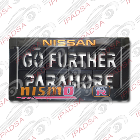 PORTAPLACA AMERICANO UNIVERSAL - NEGRO