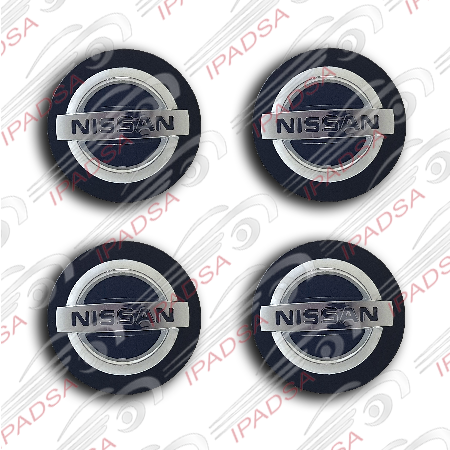 TAPON NISSAN UNIVERSAL - CROMADO/NEGRO