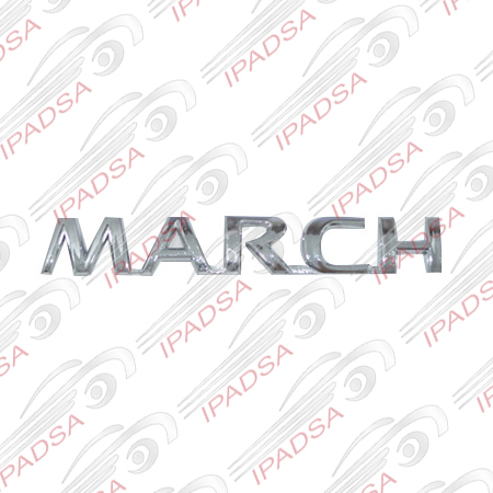 EMBLEMA NISSAN MARCH 2009 - 2015 CROMADO