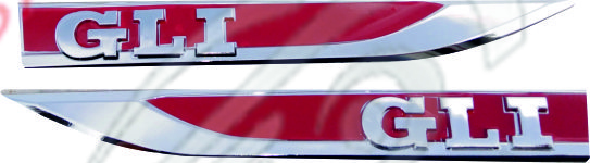 EMBLEMA VOLKSWAGEN JETTA/GOLF - CROMADO/ROJO