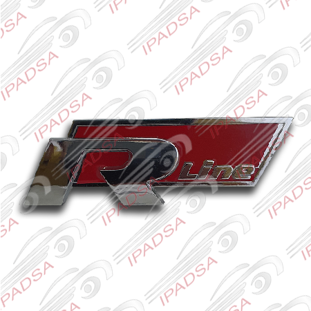 EMBLEMA VOLKSWAGEN JETTA/GOLF/POLO - CROMADO/ROJO