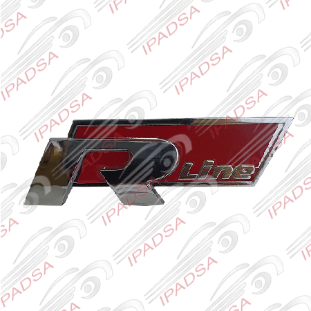 EMBLEMA VOLKSWAGEN JETTA/GOLF/POLO - CROMADO/ROJO