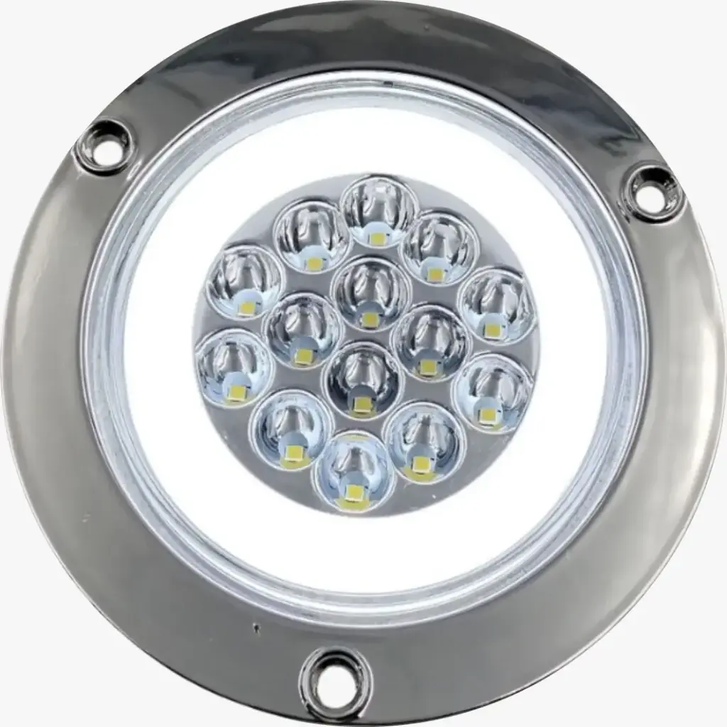 PLAFON UNIVERSAL 4" CON ARILLO GEL CRISTAL CON LEDS ESTROBO