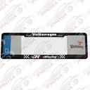 MARCO DE PLACA EUROPEO UNIVERSAL - NEGRO