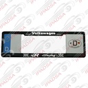 MARCO DE PLACA EUROPEO UNIVERSAL - NEGRO