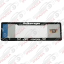 MARCO DE PLACA EUROPEO UNIVERSAL - NEGRO