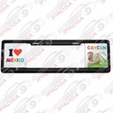 MARCO DE PLACA EUROPEO UNIVERSAL - NEGRO