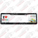 MARCO DE PLACA EUROPEO UNIVERSAL - NEGRO