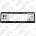 MARCO DE PLACA EUROPEO UNIVERSAL - NEGRO