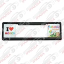 MARCO DE PLACA EUROPEO UNIVERSAL - NEGRO