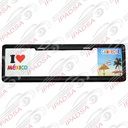 MARCO DE PLACA EUROPEO UNIVERSAL - NEGRO