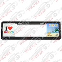 MARCO DE PLACA EUROPEO UNIVERSAL - NEGRO