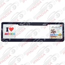 MARCO DE PLACA EUROPEO UNIVERSAL - NEGRO