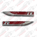 EMBLEMA VOLKSWAGEN JETTA/GOLF/POLO - CROMADO/ROJO