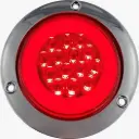PLAFON UNIVERSAL 4" CON ARILLO GEL ROJO CON LEDS ESTROBO